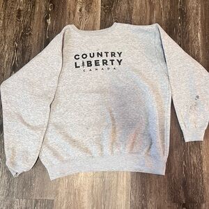 Country Liberty Canada Grey Graphic Sweatshirt